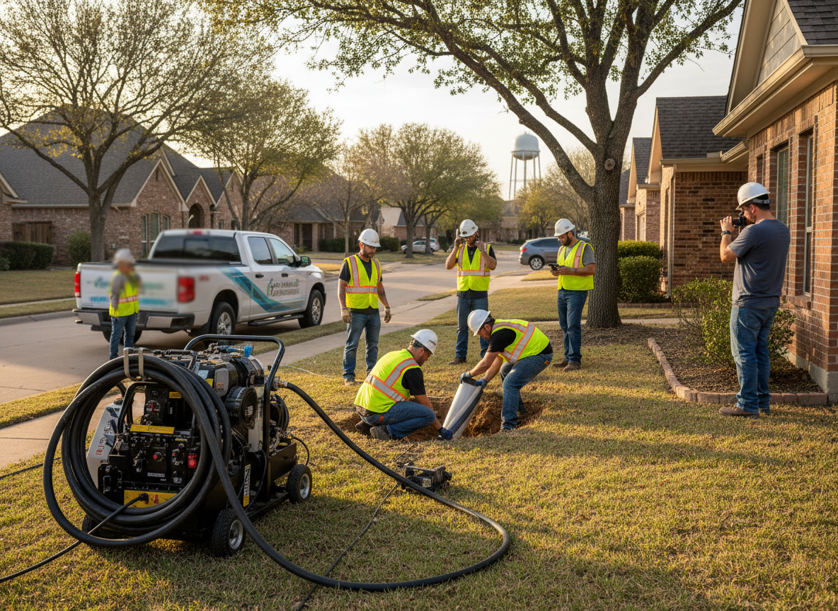 Trenchless Sewer Line Repair in Historic Downtown Grapevine, TX 76051