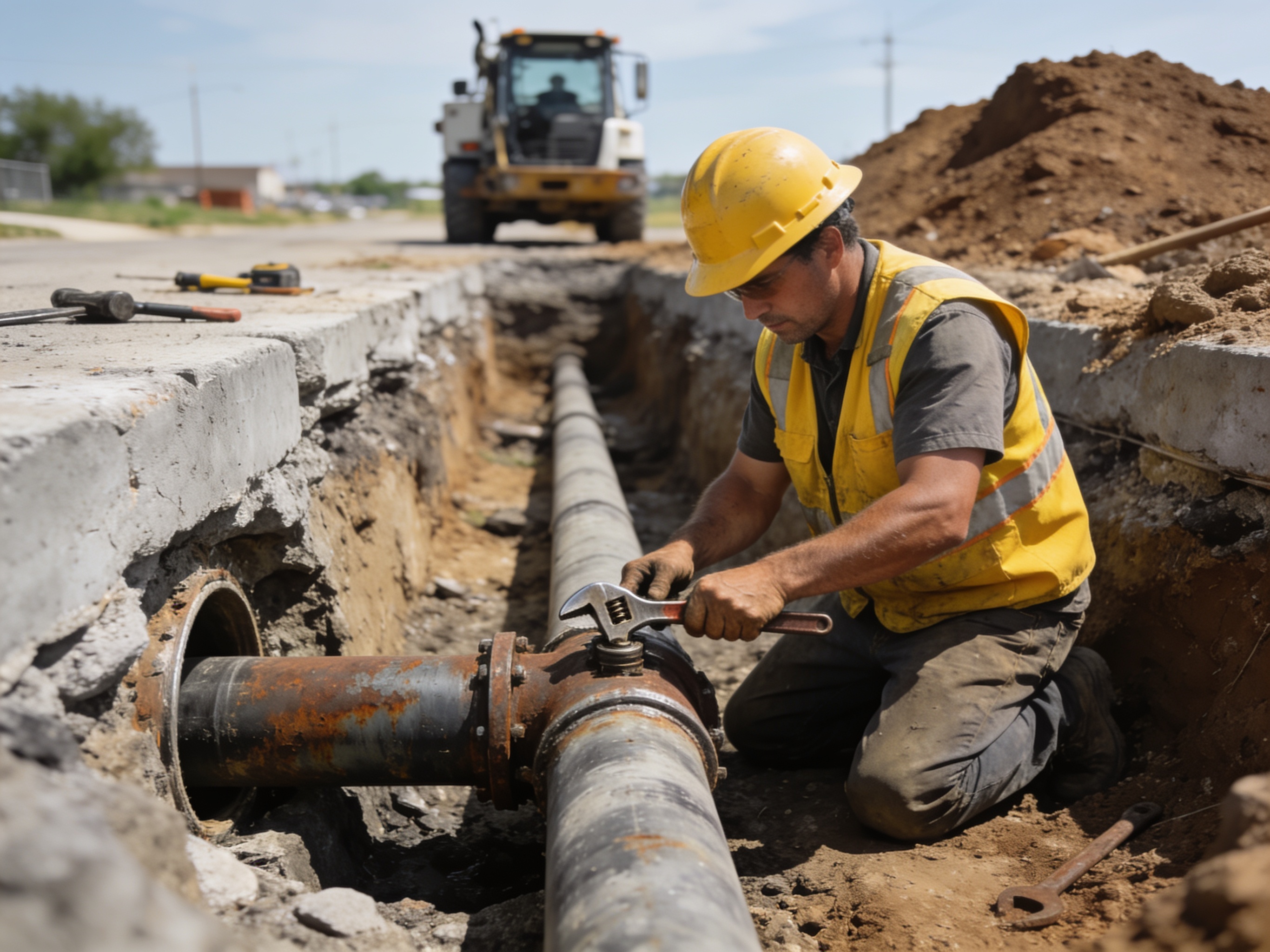 Underground Sewer Pipe Repair in Grapevine
